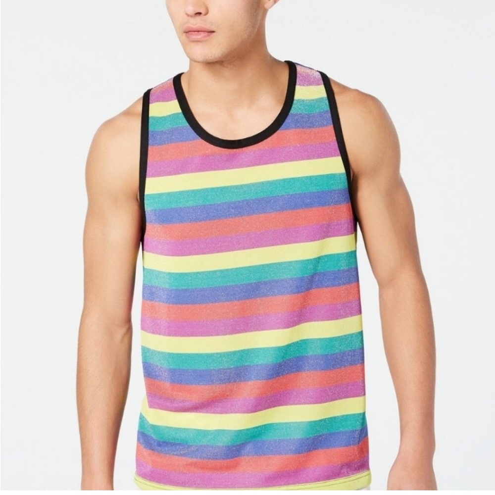 INC International Concepts NWT Rainbow Tank Top 🌈